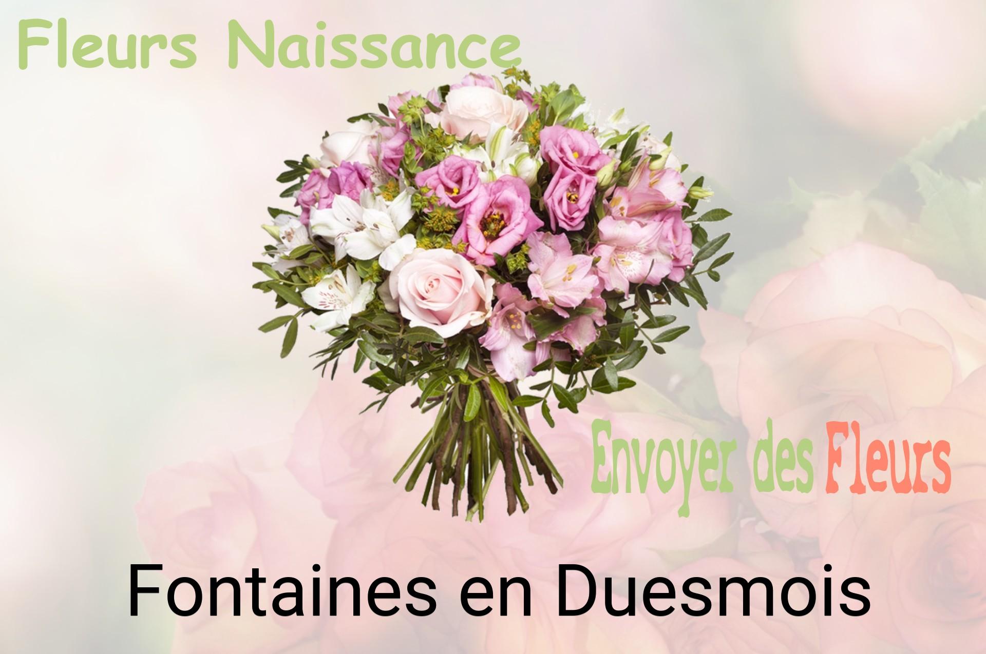 Bouquet de fleurs de naissance livré à Fontaines-en-Duesmois