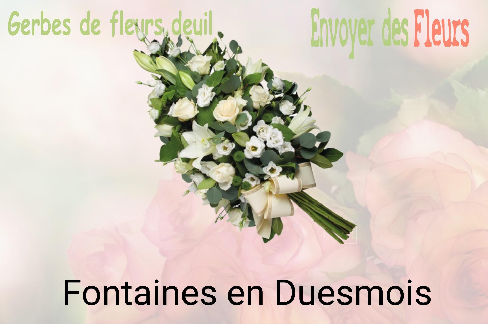 Gerbe de fleurs de deuil livrée à Fontaines-en-Duesmois